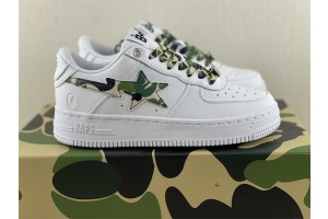 A Bathing Ape Bape Sta Low White ABC Camo Green 