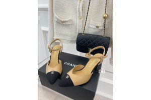 Chanel High Heels - Camel - Black CHHH-002