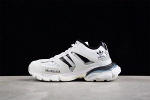 Adidas x Balenciaga Track Clear Sole Sneaker in White - Black