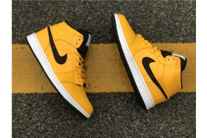 Air Jordan 1 Mid University Gold Black