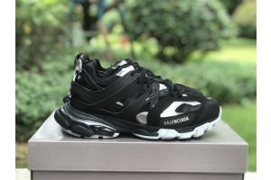 Balenciaga Track Sneaker LED in Black Silver mesh and nylon - B-TRL004