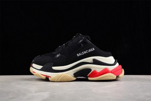 Balenciaga Triple S Mule in black, white and red double foam and mesh (2023) 