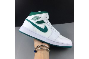 Air Jordan 1 Mid White Mystic Green