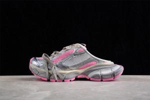 Balenciaga's 3XL Mules Sneaker in grey silver, pink mesh and polyurethane BG3ML-006