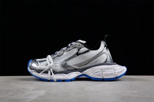 Balenciaga’s 3XL Sneaker in white, grey and blue mesh and polyurethane
