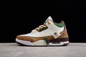 Air Jordan 3 Retro SE White Dark Brown Green