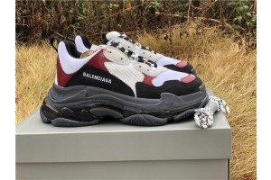 Balenciaga Triple S Clear Sole White Red Black 