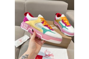 Louboutin Astroloubi leather sneakers in White - Gold - Pink LBTASTR-010