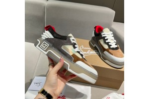 Louboutin Astroloubi leather sneakers in Grey - Mocha LBTASTR-006