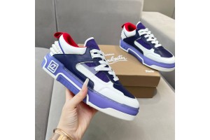 Louboutin Astroloubi leather sneakers in White Purple LBTASTR-005