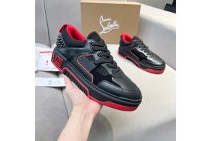 Louboutin Astroloubi leather sneakers in Black - Red LBTASTR-007