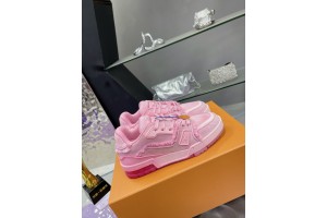 LV Trainer Monogram Denim Sneaker - Pink LV-TR053