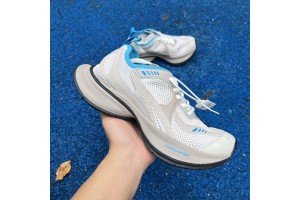 Balenciaga Circuit Sneaker in beige and blue polyester, nylon, TPU and polyurethane