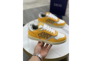 Dior B27 Gold Tone Oblique Jacquard Sneakers DB27-020  