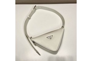 Prada Triangle leather shoulder bag - White PRDBG-0010