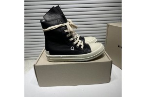 Rick Owens Laced High-Top Sneakers - Black ROWHT-001