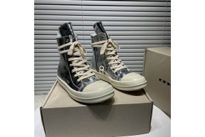 Rick Owens Laced High-Top Sneakers - Silver ROWHT-002