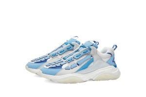 Amiri Bone Runner Sneakers - Neon Blue White  - AMRBR-014