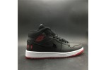 Air Jordan 1 Mid Black University Red 