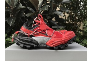 Balenciaga Hike Trainers in red and black mesh, polyurethane and polyester
